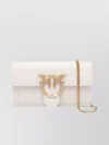 Pinko Bird Embellished Rectangular Wallet With Gold Hardware