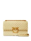 Pinko Bird-embellishment Shoulder Bag In Neutral