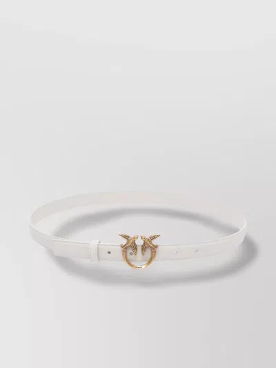 Pinko Bird Motif Gold-tone Hardware Belts In White