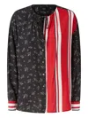 Pinko Printed Viscose Jacquard Shirt In Black