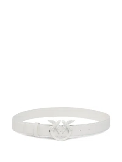 Pinko Bird-buckle Belt In White