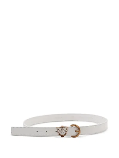 Pinko Bird-detail Belt In White