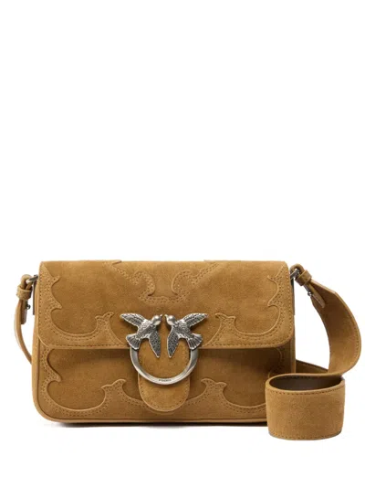 Pinko Love One Slouchy Mini Shoulder Bag In Red
