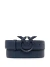 Pinko Birds-buckle Belt In Blue