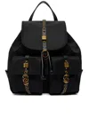 Pinko City Backpack Adjustable Straps Front Pockets Handle In Black