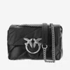 Pinko Black Black Love Mini Puff Bag In Black