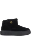 Pinko Black Boots With Shearling Lining In Black