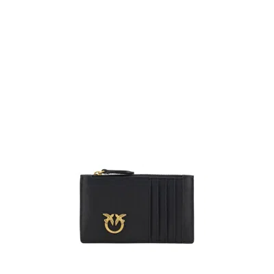 Pinko Black Calf Leather Bos Taurus Wallet