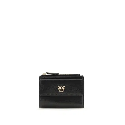 Pinko Black Calf Leather Bos Taurus Wallet
