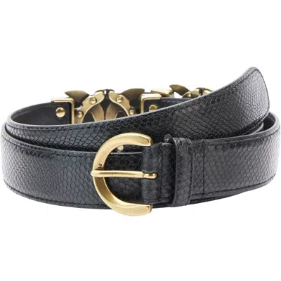 Pinko Black Calfskin Belt