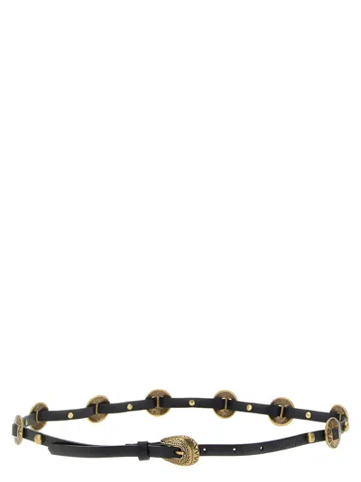 Pinko Black Calfskin Thin Women's Belt