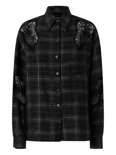 PINKO BLACK CHECK SHIRT