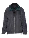 Pinko Black Clarina Padded Jacket In Blue