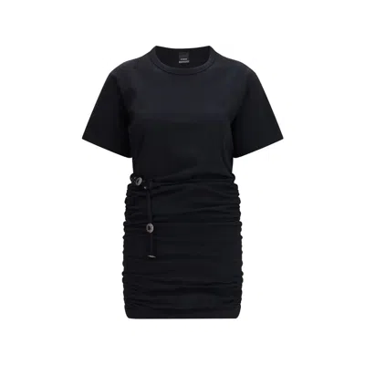 Pinko Black Cotton Casual Dress
