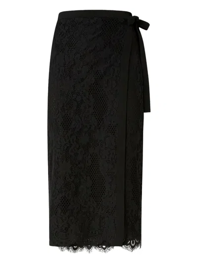 PINKO PINKO BLACK COTTON NYLON SKIRTS