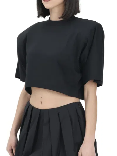 Pinko Black Cotton Short T-shirt