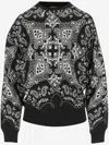 Pinko Cotton Sweatshirt With Bandana Print