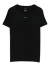 Pinko Crew Neck Short Sleeves Top In Black