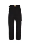 PINKO PINKO BLACK CROPPED TROUSERS