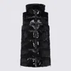 Pinko Padded Puffer Gilet With Hood In Limo Black