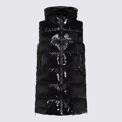 Pinko Black Sleeveless Hooded Padded Coat