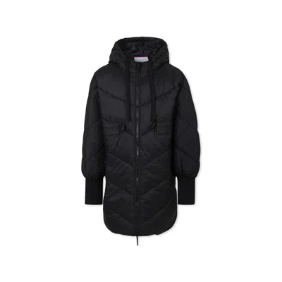 Pinko Kids' Black Down Jacket For Girl