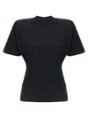 Pinko Luna Cropped T-shirt In Black