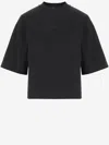 Pinko Logo-embroidered Cotton Cropped T-shirt In Black