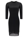 Pinko Dress Featuring Sheer Panel And 3/4 Sleeves In Black
