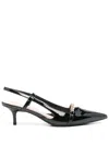Pinko Gloria Patent Leather Slingback Pumps In Black