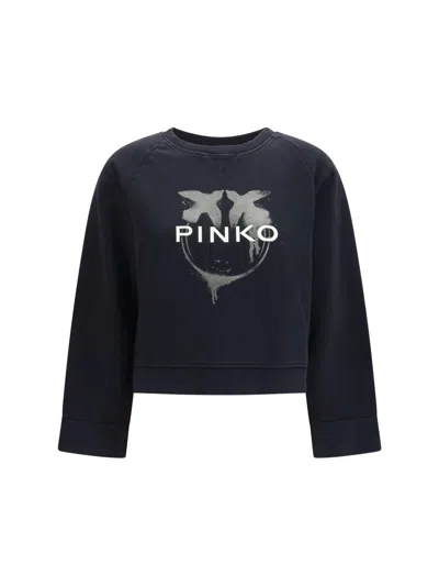 Pinko Neves Logo-print Sweatshirt In Black