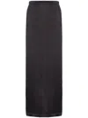 PINKO BLACK GROLLA LONG SKIRT WITH SLIT