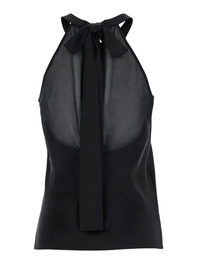 PINKO BLACK HALTER NECK TOP