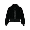 Pinko Bagels Faux Fur Bomber Jacket In Black