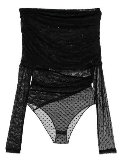 PINKO 'BLACK' LACE BODYSUIT
