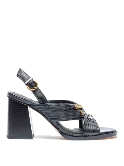 Pinko Black Lara Pump Sandals