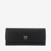 Pinko Love Birds Leather Clutch Bag In Black