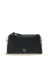 Pinko Sleek Black Bag With Gold Chain Strap And Minimalist Design In Black