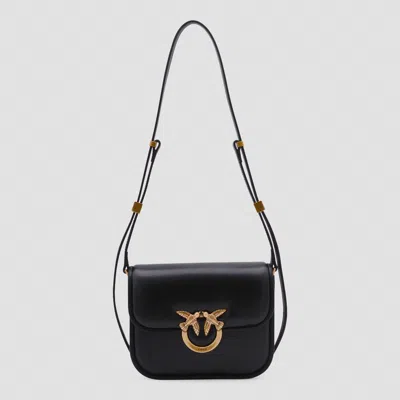Pinko Black Leather Crossbody Bag