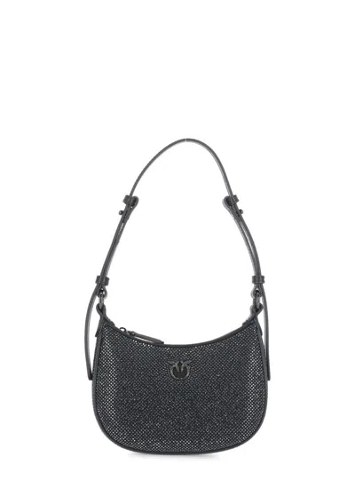 Pinko Black Leather Crossbody Bag