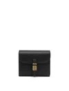Pinko Black Leather Polyester Wallet In Black