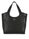 Pinko Black Leather Totes In Black