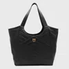 Pinko Quilted Chevron Dual Handle Shoulder Bag In Black