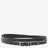 Pinko Black Logo Solid Belt In Black