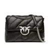 Pinko Black Love Big Puff Shoulder Bag In Black