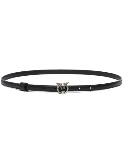 Pinko Black Love Birds Buckle Belt