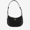 Pinko Black Love Half Moon Shoulder Bag In Black