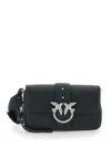 Pinko Mini Love One Slouchy Crossbody Bag In Black