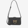 Pinko Black Love One Mini Shoulder Bag In Black