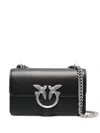 Pinko Black Love One Mini Shoulder Bag In Black